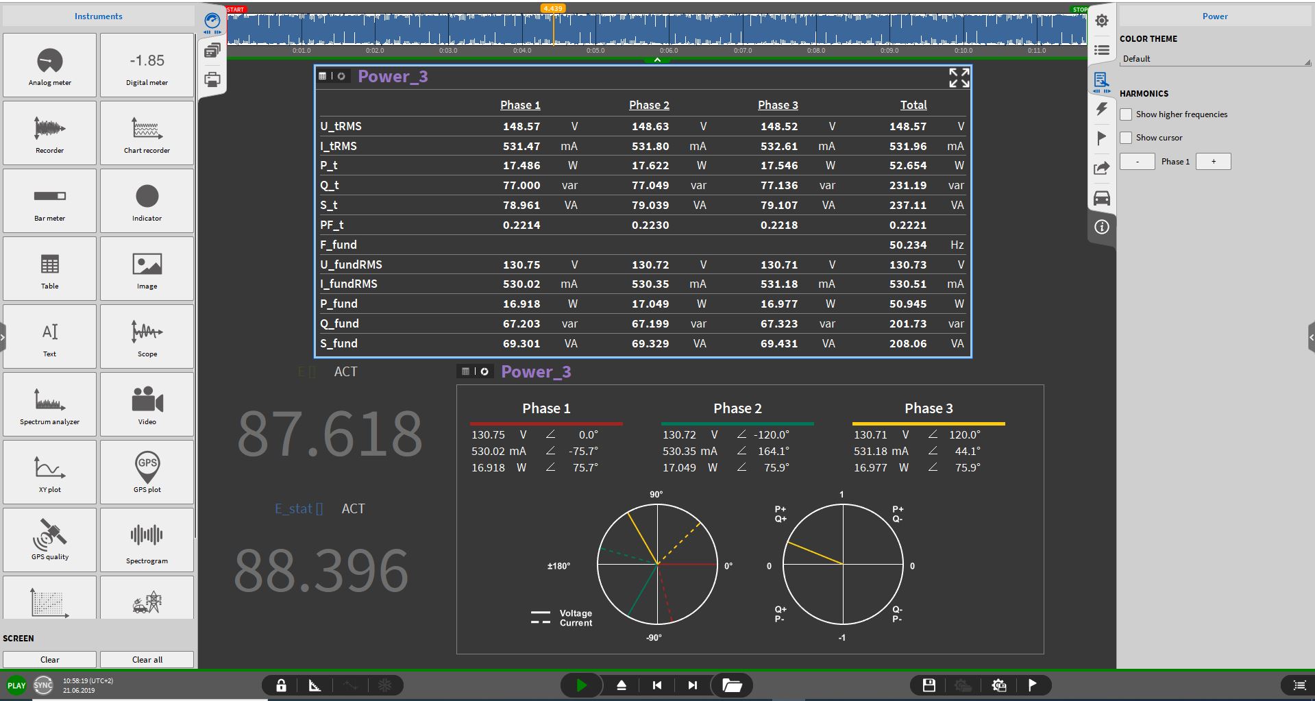 OXYGEN's Power Instrument