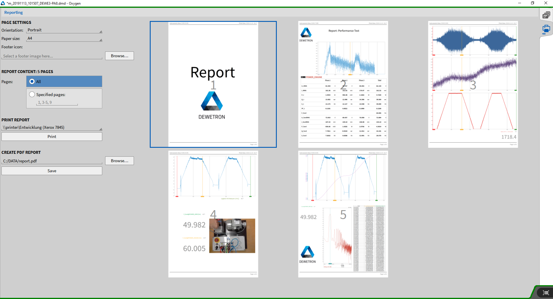 OXYGEN report