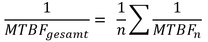 MTBF gesamt Formel