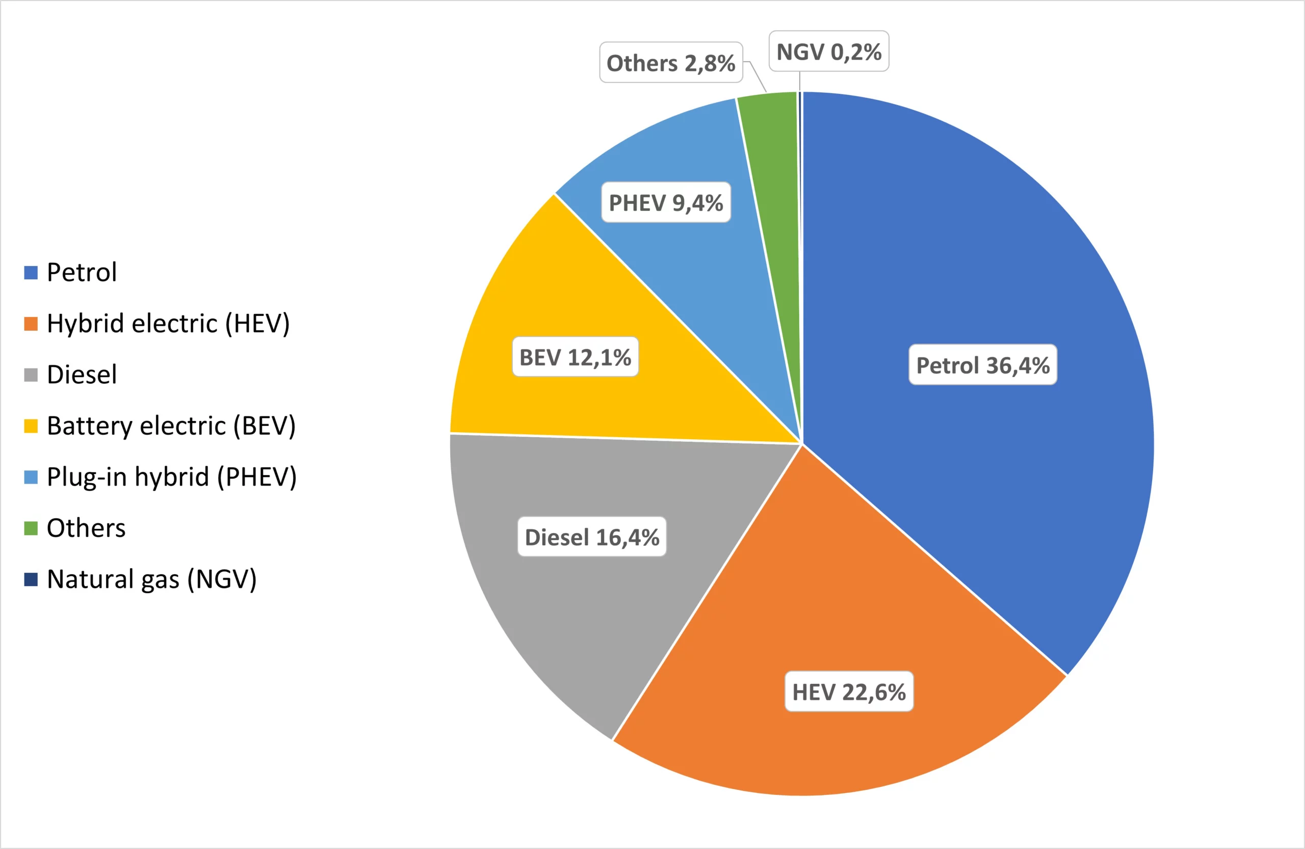 fuel type pie chart